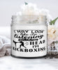 Funny Kickboxer Candle I May Look Like I'm Listening But In My Head I'm Kickboxing 9oz Vanilla Scented Candles Soy Wax