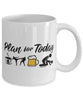 Funny Kickboxer Mug Adult Humor Plan For Today Kickboxing Coffee Mug 11oz 15oz White