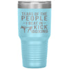 Funny Kickboxer Tumbler Tears Of The People I Beat In Kickboxing Laser Etched 30oz Stainless Steel
