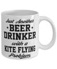 Funny Kite Flying Mug Just Another Beer Drinker With A Kite flying Problem Coffee Cup 11oz White