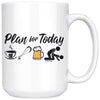 Funny Kiteboarder Kitesurfing Mug Gift Adult Humor Plan For Today Kiteboarding Coffee Mug 11oz 15oz White TL