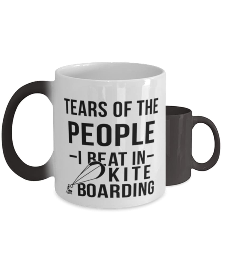 Funny Kiteboarder Mug Tears Of The People I Beat In Kiteboarding Coffee Mug Color Changing 11oz