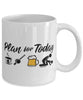 Funny Kiteboarding Mug Adult Humor Plan For Today Kilikiti Coffee Mug 11oz 15oz White