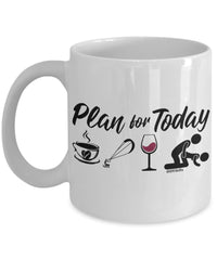 Funny Kitesurfing Mug Gift Adult Humor Plan For Today Wine Kitesurfing Coffee Mug 11oz 15oz White GB