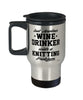Funny Knitter Travel Mug Just Another Wine Drinker With A Knitting Problem 14oz Stainless Steel