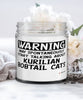 Funny Kurilian Bobtail Cat Candle Warning May Spontaneously Start Talking About Kurilian Bobtail Cats 9oz Vanilla Scented Candles Soy Wax