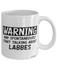 Funny Labbe Mug Warning May Spontaneously Start Talking About Labbes Coffee Cup White