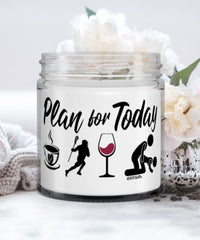 Funny Lacrosse Candle Adult Humor Plan For Today Lacrosse Wine 9oz Vanilla Scented Candles Soy Wax