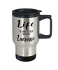 Funny Lacrosse Travel Mug life Is Better With Lacrosse 14oz Stainless Steel