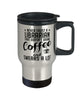 Funny Librarian Travel Mug Never Trust A Librarian That Doesn't Drink Coffee and Swears A Lot 14oz Stainless Steel