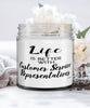 Funny Life Is Better With Customer Service Representatives Candle 9oz Vanilla Scented Candles Soy Wax
