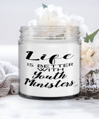 Funny Life Is Better With Youth Ministers Candle 9oz Vanilla Scented Candles Soy Wax