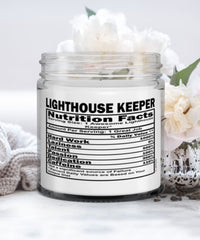 Funny Lighthouse Keeper Candle Nutrition Facts 9oz Vanilla Scented Candles Soy Wax