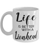 Funny Lionhead Rabbit Mug Life Is Better With A Lionhead Coffee Cup 11oz 15oz White