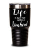 Funny Lionhead Rabbit Tumbler Life Is Better With A Lionhead 30oz Stainless Steel Black