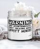 Funny Lippitt Horse Candle Warning May Spontaneously Start Talking About Lippitt Horses 9oz Vanilla Scented Candles Soy Wax