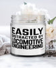 Funny Locomotive Engineer Candle Easily Distracted By Locomotive Engineering 9oz Vanilla Scented Candles Soy Wax