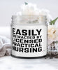 Funny LPN Candle Easily Distracted By Licensed Practical Nursing 9oz Vanilla Scented Candles Soy Wax