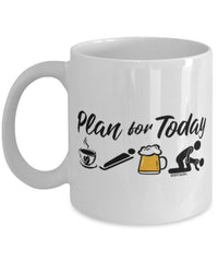 Funny Lugers Mug Adult Humor Plan For Today Street Luge Coffee Mug 11oz 15oz White