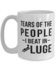 Funny Lugers Mug Tears Of The People I Beat In Luge Coffee Mug 15oz White