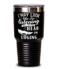 Funny Luging Tumbler I May Look Like I'm Listening But In My Head I'm Luging 30oz Stainless Steel Black
