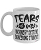 Funny Machinery Systems Engineering Professor Teacher Mug Tears Of My Machinery Systems Engineering Students Coffee Cup White