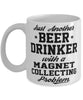 Funny Magnet Collector Mug Just Another Beer Drinker With A Magnet Collecting Problem Coffee Cup 11oz White