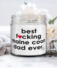 Funny Maine Coon Cat Candle B3st F-cking Maine Coon Dad Ever 9oz Vanilla Scented Candles Soy Wax