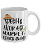 Funny Market Research Analyst Mug Nacho Average Market Research Analyst Coffee Mug 11oz White