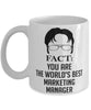 Funny Marketing Manager Mug Fact You Are The Worlds B3st Marketing Manager Coffee Cup White