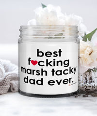 Funny Marsh Tacky Horse Candle B3st F-cking Marsh Tacky Dad Ever 9oz Vanilla Scented Candles Soy Wax