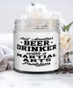 Funny Martial Artist Candle Just Another Beer Drinker With A Martial Arts Problem 9oz Vanilla Scented Candles Soy Wax