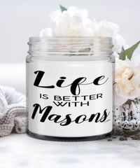 Funny Mason Candle Life Is Better With Masons 9oz Vanilla Scented Candles Soy Wax