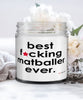 Funny Matball Candle B3st F-cking Matballer Ever 9oz Vanilla Scented Candles Soy Wax