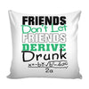Funny Math Graphic Pillow Cover Friends Dont Let Friends Derive Drunk