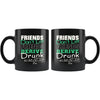 Funny Math Mug Friends Dont Let Friends Derive Drunk 11oz Black Coffee Mugs