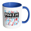 Funny Math Mug Mental Abuse To Humans White 11oz Accent Coffee Mugs