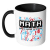 Funny Math Mug Mental Abuse To Humans White 11oz Accent Coffee Mugs