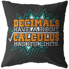 Funny Math Pillows Decimals Have A Point Calculus Has Its Limits