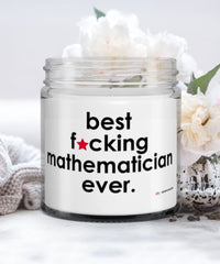 Funny Mathematician Candle B3st F-cking Mathematician Ever 9oz Vanilla Scented Candles Soy Wax