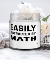 Funny Mathematics Candle Easily Distracted By Math 9oz Vanilla Scented Candles Soy Wax