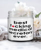 Funny Medical Secretary Candle B3st F-cking Medical Secretary Ever 9oz Vanilla Scented Candles Soy Wax