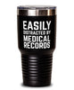 Funny Medical Transcriptionist Tumbler Easily Distracted By Medical Records Tumbler 30oz Stainless Steel