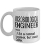 Funny Microbiological Engineer Mug Like A Normal Engineer But Much Cooler Coffee Cup 11oz 15oz White