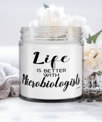 Funny Microbiologist Candle Life Is Better With Microbiologists 9oz Vanilla Scented Candles Soy Wax