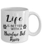Funny Miniature Bull Terrier Dog Mug Life Is Better With A Miniature Bull Terrier Coffee Cup 11oz 15oz White