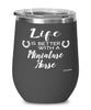 Funny Miniature Horse Wine Glass Life Is Better With A Miniature Horse 12oz Stainless Steel Black