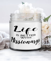 Funny Missionary Candle Life Is Better With Missionarys 9oz Vanilla Scented Candles Soy Wax