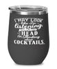 Funny Mixologist Wine Glass I May Look Like I'm Listening But In My Head I'm Thinking About Cocktails 12oz Stainless Steel Black