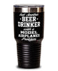 Funny Model Airplanes Tumbler Just Another Beer Drinker With A Model Airplanes Problem 30oz Stainless Steel Black